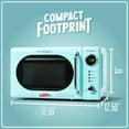 thumbnail image 5 of Nostalgia - Horno de microondas compacto retro - 0.7 Cu. 700 vatios con visualización digital LED - Bloqueo para niños - Interior fácil de limpiar - Aqua, 5 of 5