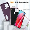thumbnail image 2 of for Motorola Moto G (2025) Case Kickstand Durable 3-Layer Military Grade Protective Case Hybrid Silicone Heavy Duty Rugged Shockproof Screen Lip Raised Protection,
Purple+Pink, 2 of 9