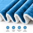 thumbnail image 6 of Imperial Rooms Sherpa Blanket Twin Size, 2-Pack – Soft Plush Microfiber with Cozy Sherpa Fleece, Warm Lightweight Blanket for Twin Bed, 60 x 80 Inches, Light Blue, 6 of 7