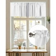 thumbnail image 7 of Modern Gray Striped Valances for Windows Simple White Background Valance Rod Pocket Light Filtering Short Window Treatments Curtains for Kitchen Bathroom Living Room Bedroom, 1 Panel, 42 x 12 Inch, 7 of 7
