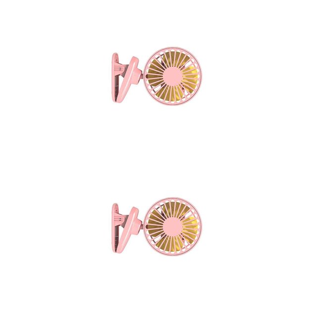 Wosthever Ventilador pequeño con abrazadera para ventiladores, equipo de refrigeración de cabecera ajustable desmontable con un Clip para en el Rosa 2piezas Wosthever CBP209921