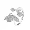thumbnail image 1 of Anillo de mariposa de diamante completo Anillo de hoja de moda femenina Anillo de dedo índice abierto Regalo para ella Wmkox8yii  shlkj1152, 1 of 1