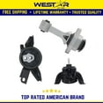 thumbnail image 1 of Motor & Trans Mount 3PCS Set Compatible for 2011-2016 Hyundai Elantra 1.8L Compatible for Manual Trans Replaces 9753, 1 of 4