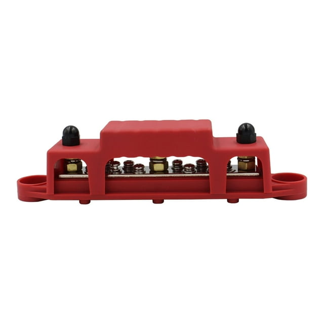 Bloque de distribución de energía Yotijar 150A Barra colectora de corriente continua CC compatible con automóviles Rvs Marine rojo