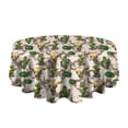 thumbnail image 5 of Beige Buffalo Skull Cactus Pattern Round Tablecloth 60"x60",Wrinkle Wipeable Table Cloth for Kitchen Dining Room Picnic Patio Party, 5 of 6