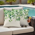 thumbnail image 5 of Outdoor Pillow Covers Pack of 2, Farmhouse Leaf Vine Waterproof Throw Pillowcase Cushion Cases, Rustic Green Leaves on Beige Decorative Pillow Cover for Couch Sofa Home Bed Patio, 5 of 9