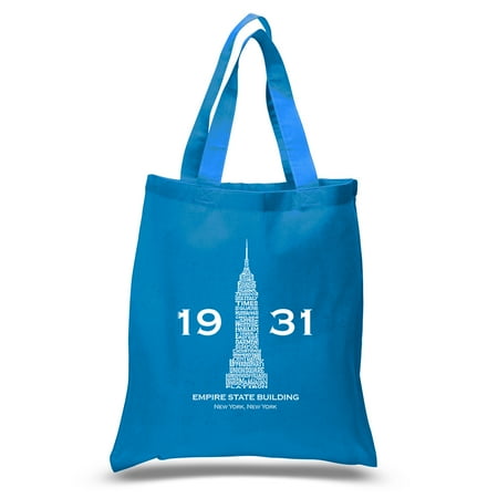 LA Pop Art Small Word Art Tote Bag - Empire State Building