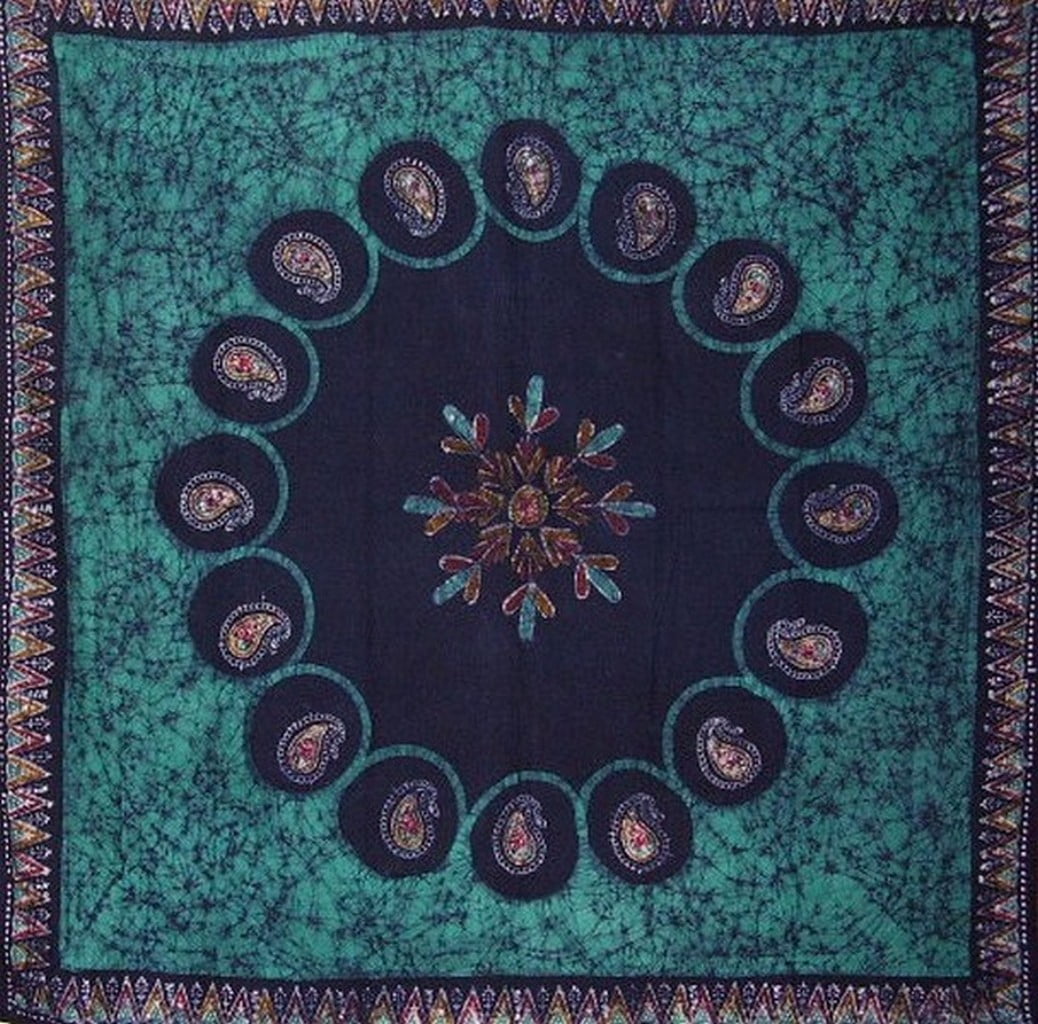 Authentic Batik Reversible Duvet Cover Cotton 106" x 96" Fits Queen-King Multi Color