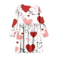 thumbnail image 5 of BRGZLK Girls Valentines Dress Heart Printed Long Sleeve Round Neck Dress Girl Ballet Skirt Cute Sundress Kids Outfits Beige 5-6 Years, 5 of 5