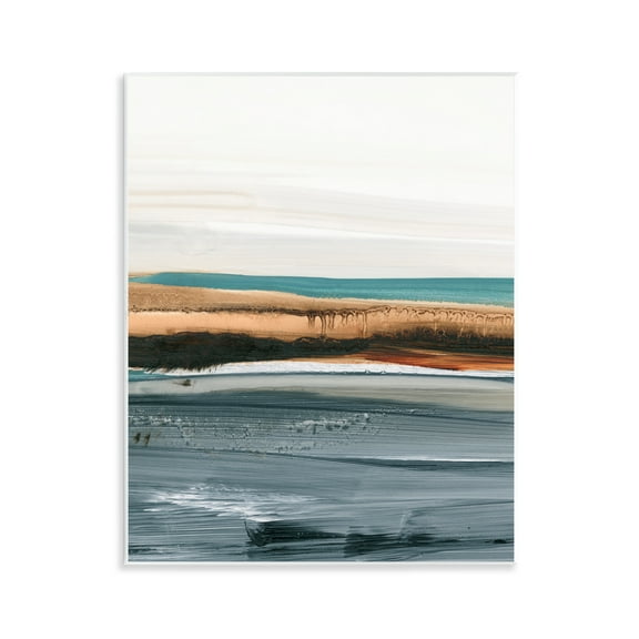 Stupell Industries Paint Strokes Beach Impression Abstract Painting Unframed Art Print Wall Art, 11 x 14