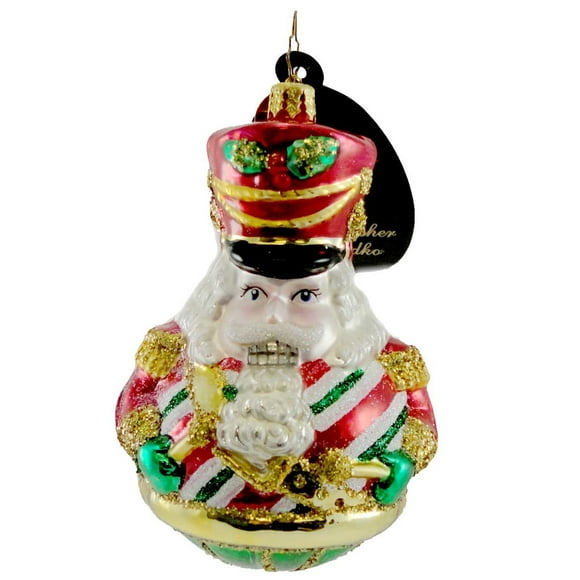 3.75In Holiday Nut Roll, Glass, Ornament Nutcracker 1014113