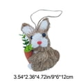 thumbnail image 3 of Handcrafted Straw Easter Bunny Ornament with Natural Fiber Design Spring Home Decor Tabletop Figurine for Mantel Shelf Display Rustic Farmhouse Style Decorative Piece, 3 of 6