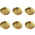 thumbnail image 1 of 6X Bandeja Redonda Dorada, Bandeja Decorativa de Metal, Bandeja de Maquillaje, Organizador para Tocador, Baño, Vestido, Acabado de Latón Mate, 4.9 Pulgadas, 1 of 3