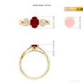 thumbnail image 5 of ANGARA Lab Grown 1 Ct Nature-Inspired Oval Ruby Floral Engagement Ring for Women in 14K Yellow Gold (Size-7x5mm) | July Birthstone, Birthday, Anniversary, Jewelry Gift for Women | Lab-Grown Ruby Ring, 5 of 8