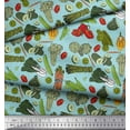 thumbnail image 2 of Soimoi Velvet Fabric Dot & Mix Vegetable Printed Fabric 1 Yard 58 Inch Wide, 2 of 3
