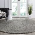 thumbnail image 4 of Safavieh Athens Talia Solid Shag Area Rug, Light Gray, 6'7" x 6'7" Round, 4 of 13