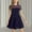 Dark Blue, variant on Girls Dresses Cute Solid Color Mesh Stitching Summer Short Everyday Dress for Girls - for and Casual Outings