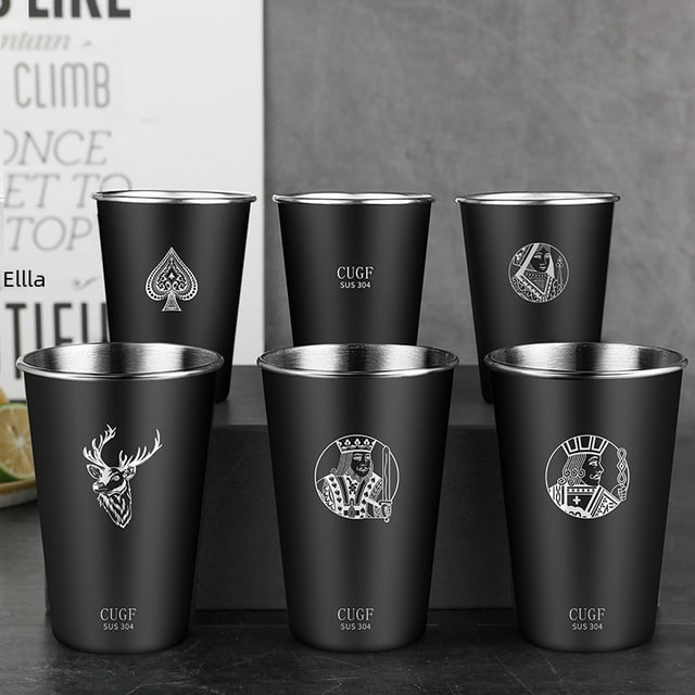 Athena Gobelet Isolé en Acier Inoxydable 304 Simple Couche – Mug Réutilisable Portable pour Bière/boisson Froide en Déplacement, Rétention de Température 6H, Design Écologique, Logo Personnalisé Disponible (Sans
