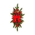thumbnail image 2 of Steadline Steadline Christmas Wreath Hanging Decor - Artificial Snow Flocked Ornament For Staircase Door - Festive Seasonal Decoration For Winter Holiday Party, 2 of 6