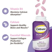 Caltrate 600+D3 Plus Minerals Calcium Vitamin D Supplement - 120 Count for Bone Health