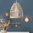 thumbnail image 2 of Rattan Lampshade Boho Scandi Hanging simple antique retro Handmade for Home Living Room, 2 of 9