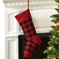 thumbnail image 5 of Plaid Holiday Decor - Red and Black Stockings, 5 of 5