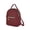 Red, variant on Leather Backpack Cute Casual Daypack Zippered Pockets Crossbody Convertible Shou