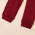 thumbnail image 4 of PatPat Toddler Girl Ruffled Textured Long-sleeve Top and Solid Color Pants Set,2-piece,Sizes 18M-6Y, 4 of 7