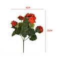 thumbnail image 1 of Artificial Geranium Red Pink Flowers Plant Artificial Plants Artificial Flower, 1 of 5