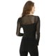 thumbnail image 5 of Blusa de Fiesta Transparente de Malla Brillante para Mujer con Tirantes Finos Negro L, 5 of 6