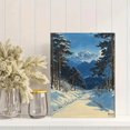thumbnail image 2 of Qisvanset 12x16 Inch 2D Flat Framed Canvas Art, Warm Light Snow Town Cozy Winter Holiday Home Wall Decor, 2 of 5