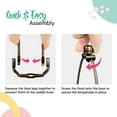 thumbnail image 4 of I Like That Lamp Complete Lamp Harp Set (2 Pack) - Brass 9? Harp (Suitable for a 10" to 11" Lampshade) - Includes Harp, Saddle Holder Base and Finial - Harp Lamp Converter For Table and Floor Lamps, 4 of 9