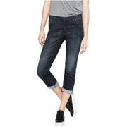 DKNY Womens Mid Rise Soho Skinny Crop Jeans (Dark Wash, 6)