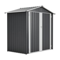 6 x 4 FT Metal Outdoor Storage Shed with Lockable Door,Waterproof Garden Tool Shed Storage House for Backyard Patio Lawn