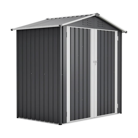 6 x 4 FT Metal Outdoor Storage Shed with Lockable Door,Waterproof Garden Tool Shed Storage House for Backyard Patio Lawn