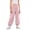 Pink, variant on Ruyang 3T-15Years Girls Lightweight Baggy Joggers Elastic Waist Wide Leg Pants Kids Teen Hip Hop Dance Casual Sports Trousers
