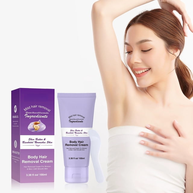 Body Hair Removal With Scraper Hair Removal For Sensitive Skin Mild Formula And For Sensitive Skin.