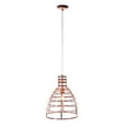 thumbnail image 2 of Decmode Contemporary 18 X 13 Inch Iron Bell Pendant With Bulb, Bronze, 2 of 3