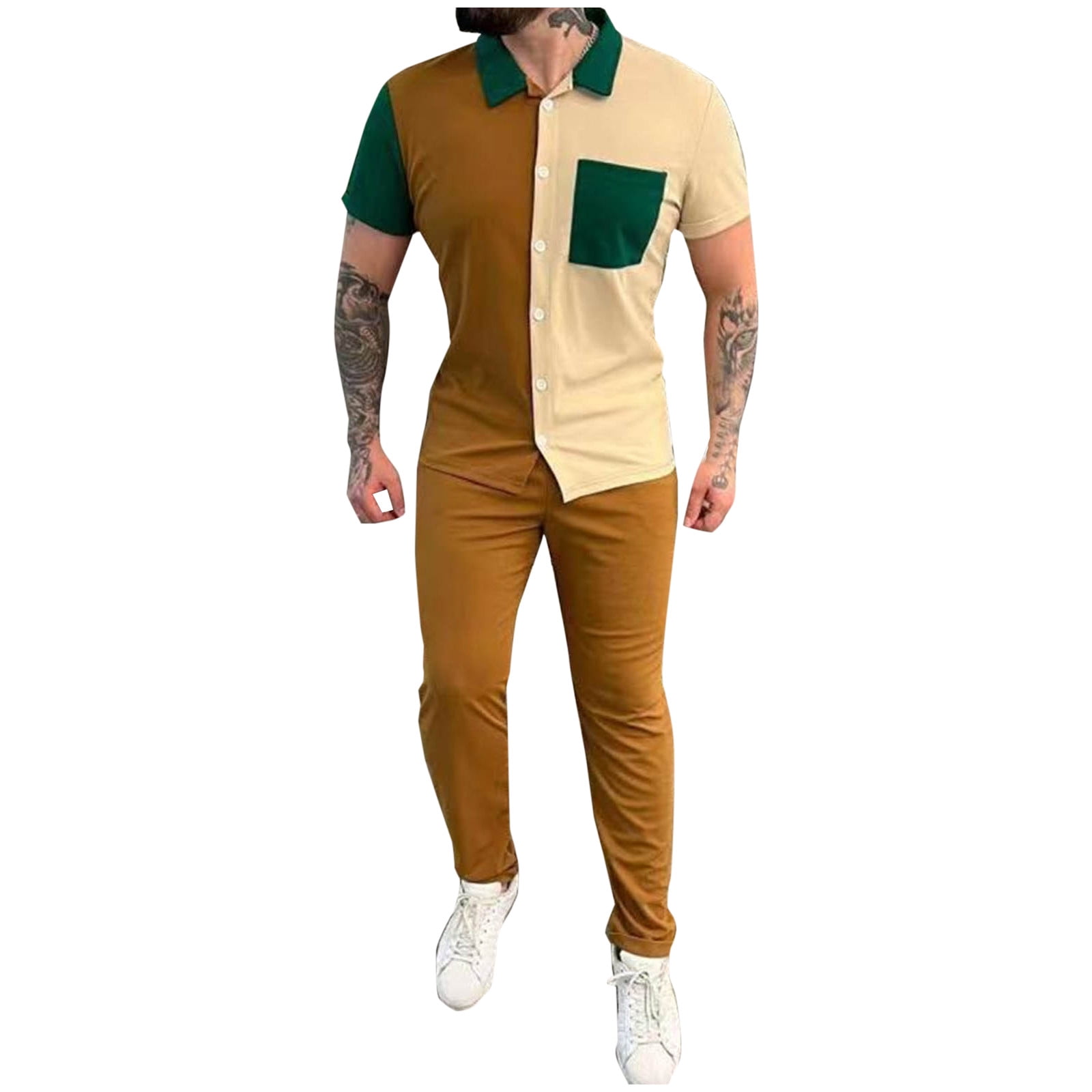 UVEASISHA Running Suits for Men Set,Men's Pieces Tracksuits