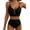 Black, variant on Bathing Suits for Women High Waisted Bikini Sets Tummy Control Cutout Swimming Suits Textured Ruched Two Piece V Neck Summer Beach Swim Suits Swimwear Beige S-2XL