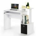 thumbnail image 3 of Pemberly Row Wood Multipurpose Computer Writing Desk w/Bin in White/Black, 3 of 5