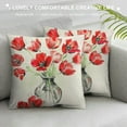 thumbnail image 3 of COMIO Spring Tulip Pillow Covers Red Vases Floral Pillow Cases Throw Pillows Farmhouse Valentines Decoration for Living Room Bedroom Cushion Outdoor, 3 of 5