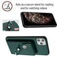 thumbnail image 5 of Allytech Wallet Case for Apple iPhone 12 Pro Max with Ring Holder Stand, Vintage Premium PU Leather 8 Cards Slots Shockproof Bumper Anti-Scratch Magnetic Closure Case Cover for iPhone 12 Pro Max,Green, 5 of 6