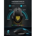 thumbnail image 2 of Wireless Keyboard and Mouse Combo, Ergonomic Wave Keyboard with Wrist Rest, RGB Backlit, Rechargeable, Dual System Compatible, 2 of 9