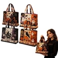 thumbnail image 2 of Halloween Bags Treat/Duffle Zipper Pumpkin Ghost Graphics Print Casual Travel Tote, 2 of 6