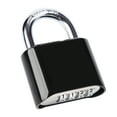 thumbnail image 1 of Black combination lock, 4-digit padlock, used for storage of sports lockers, fences, toolboxes, boxes and buckle cabinets in school gymnasiums (1 pack)., 1 of 5