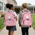 thumbnail image 2 of Yuyamidu Pink Axolotl 4Pcs School Backpack Set for Girls Strawberry Elementary Bookbag with Lunch Box Pencil Case Water Bottle Sleeve 17 Inch Kids Rucksack Daypack, 2 of 7