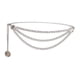 thumbnail image 4 of Cinturón de cadena de cintura flexibles retro delicado mujeres nupciales Plata Hugo Cinturón de cadena de cintura, 4 of 7