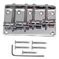 thumbnail image 4 of Guardoinrt 80mm 4 Strings Bass Bridge Tailpiece stringed replacement Adjustable with Screws for Bass Argent, 4 of 6