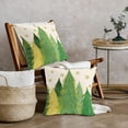 thumbnail image 3 of Green Christmas Pillow Covers 20x20 Inch Set of 2 Santa Tree Gold Snowflake Xmas Decorative Square Throw Pillows For Couch Winter Holiday Pillow Cases Farmhouse Home Decor For Sofa Porch Outdoor, 3 of 6